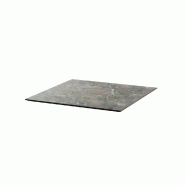 Infinity mange-debout avec piètement noir + plateau HPL Galaxy Marble 70x70 cm_2