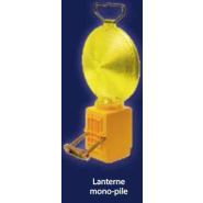 Lanterne de chantier double face à LEDs - mono-pile ou bi-piles - lentille 200 mm avec attache antivol_2