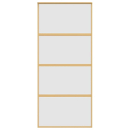 Vidaxl porte coulissante doré 90x205 cm verre esg dépoli et aluminium 155182_2