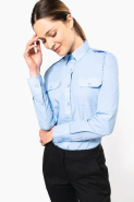 Chemise pilote manches longues femme Kariban - Réf: K506 - Popeline 65% polyester / 35% coton - Look élégant et corporate_2