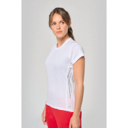 T-shirt de sport bi-matière manches courtes femme - PROACT - Réf: PA466 - Tissu respirant et éléments réfléchissants_2