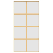 Vidaxl porte coulissante doré 102,5x205 cm verre esg dépoli aluminium 155189_2