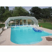 Abri piscine haut Romane - télescopique, motorisé, en aluminium T6 et inox 316L avec toit en polycarbonate cristal_2