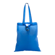 Sac shopping pliable - bracelet en caoutchouc - polyester 190D - couleur bleu_2