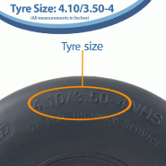 4.10/3.50-4 Smooth Lawnmower Slick Tyre 4ply Tubeless Journey P607 Pattern 160kg_2