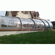 Abri piscine haut aerys 180 / téléscopique / manuel / en polycarbonate