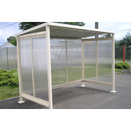 Abris bus sur mesure avec un toit plat pente arrière 5% - Série AB_2