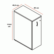 Caisson maxi rangement - MDD. - Blanc, Oui, Gauche_0