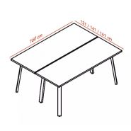 Ogi-A - Bureau bench open space 2, 4, 6 personnes - Plateau mélaminé 28mm - Options de câblage_2