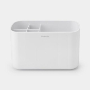 Serviteur salle de bains -ReNew - White - Organisateur de salle de bains compact pour brosses à dents et accessoires_2