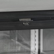 Arrière bar réfrigéré 4 portes CBC410G noir TEFCOLD_2
