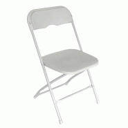 Mobilier pliant robuste en acier époxy et plastique PEHD