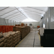 Tente de stockage fermée clearspan / structure démontable en acier / couverture unie en pvc / ancrage au sol avec platine_2
