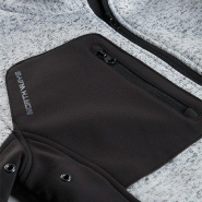 Veste de travail confort femme - M - Maille molletonnée chinée 100% gris clair - Renforts Softshell_2