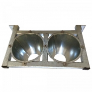 4021 - Saignoir mural en acier galvanisé pour poulets, adapté au saignage avicole_2