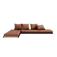Banquette futon tatami Chico - Brun argile - Couchage 140 x 200 cm ou 2 x 70 x 200 cm - Karup_2
