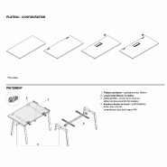 Bureau bench 2 personnes Yan Z avec caissons - MDD - 160, Anthracite, 3 tiroirs, Aluminium satiné_2