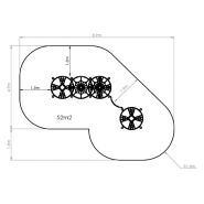 Combiné cordages et barreaux en acier inoxydable pour aire de jeux - Référence BT16509 - Conforme EN1176_2