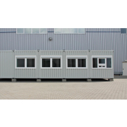 Guérite de gardiennage 2 m² - Cabine d'accueil avec toit et parois en tôles trapézoïdales galvanisées, porte à double paroi, sol en PVC_2