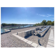 Ligne de vie à sceller sur potelets standard à chariot - dispositif d'ancrage horizontal conforme EN795:2012 classe C_2