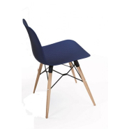 Lot de 4 chaises d'accueil NUT - Pieds bois naturel - Référence 8080 SR M_2