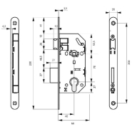Serrure encastrable Monomax pour porte d'entrée - Têtère affleurante gauche - Réf : 00086835 - Marque THIRARD_2