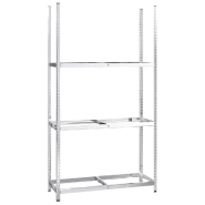 Vidaxl porte-pneus à 3 niveaux 2 pcs argenté 110x40x200 cm acier 152896_2