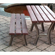 Banquette CLASSICO plastique recyclé et fonte_2