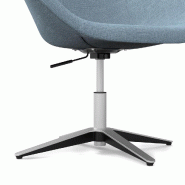 Grand fauteuil d'accueil Tilos avec pied métal - Mobel linea. - Chocolat_2