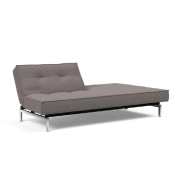 Canapé-lit convertible Innovation Living Splitback Chrome - Couchage 115x210 cm - Tissu Mixed Dance Grey_2
