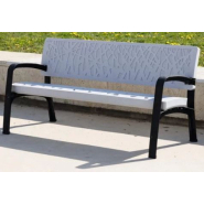 Banc public Maverick - Polyéthylène haute densité - 170 cm - Anti-UV - Anti-graffitis - Sans entretien_2