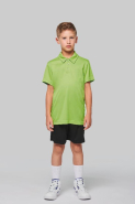 Polo sport manches courtes enfant - Réf: PA484 - PROACT - 100% polyester - Orange_2