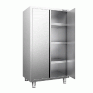 Armoire haute inox P 700 x 1800- 2 portes battantes -_2
