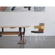 Chaise de réunion polyvalente à piètement en tube d'acier  - Cluster / LUXY_2