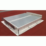 Lanterneau ponctuel ecofeu dv 110 / sur costière en acier galvanisé / avec protection solaire_2