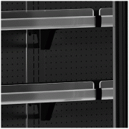 Vitrine réfrigérée combinable 6 portes - étagères profondes - 3285L - Noir | Tefcold - MDCB3750HB_2