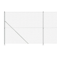 Vidaxl clôture en mailles de chaîne avec bride argenté 1,8x10 m 154037_2