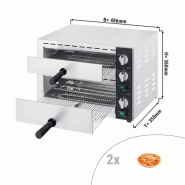 Mini four électrique double à pizza - 2 pizzas Ø 33 cm_2