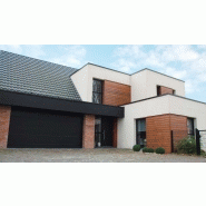 Porte de garage sectionnelle isoline 44mm / motorisée / ouverture plafond / en panneau sandwich / isolation themrique / étanche à l'air_2