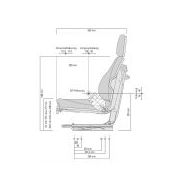 Siège de tracteur - Grammer AG - course de la suspension 80 mm - Universo Basique PVC - 52092_2
