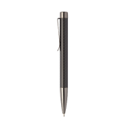 Set écriture - stylo à bille et roller en métal - motif carbone - boîte cadeau_2