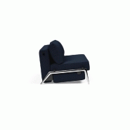 Innovation Living - Canapé design Cubed 02 Alu convertible 160*200 cm - tissu Mixed Dance Blue_2