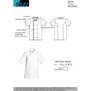 Miccb00200 - Veste de cuisine légère manches courtes - SNV - Taille 0 à 6_2