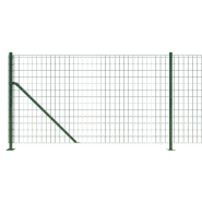 Vidaxl clôture en treillis métallique avec bride vert 1x10 m 154145_2
