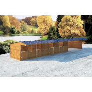 4 box + 1 abri Douglas  - BOX013 - Fabrication française, épaisseur 48 mm, bonne isolation thermique_2