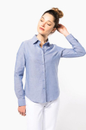 Chemise Oxford manches longues femme - Réf: K534 - Kariban - 70% coton, 30% polyester, coupe cintrée, entretien facile_2