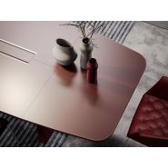 Table de réunion ovale en verre SKIN - passage de câbles intégré - capacité 8 à 18 personnes_2