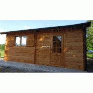 Garage double bois / 36 m² / toit double pente / porte battante / 6 x 6 m_2