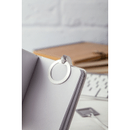 Marque-page en acier inoxydable - ruban argenté - couleur argenté - poids 4,5 g_2