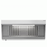 Hotte murale inox statique 1m40 avec filtre et éclairage | Profondeur 700 mm_2